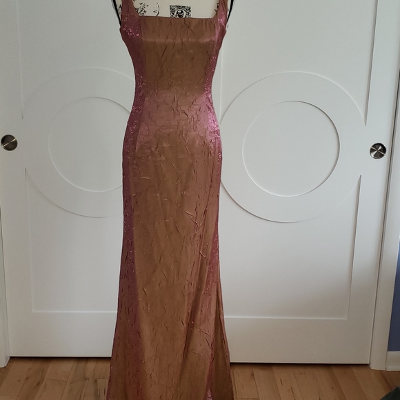 ABS by Allen Schwartz Evening Gown-metallic pink - Picture 5 of 6